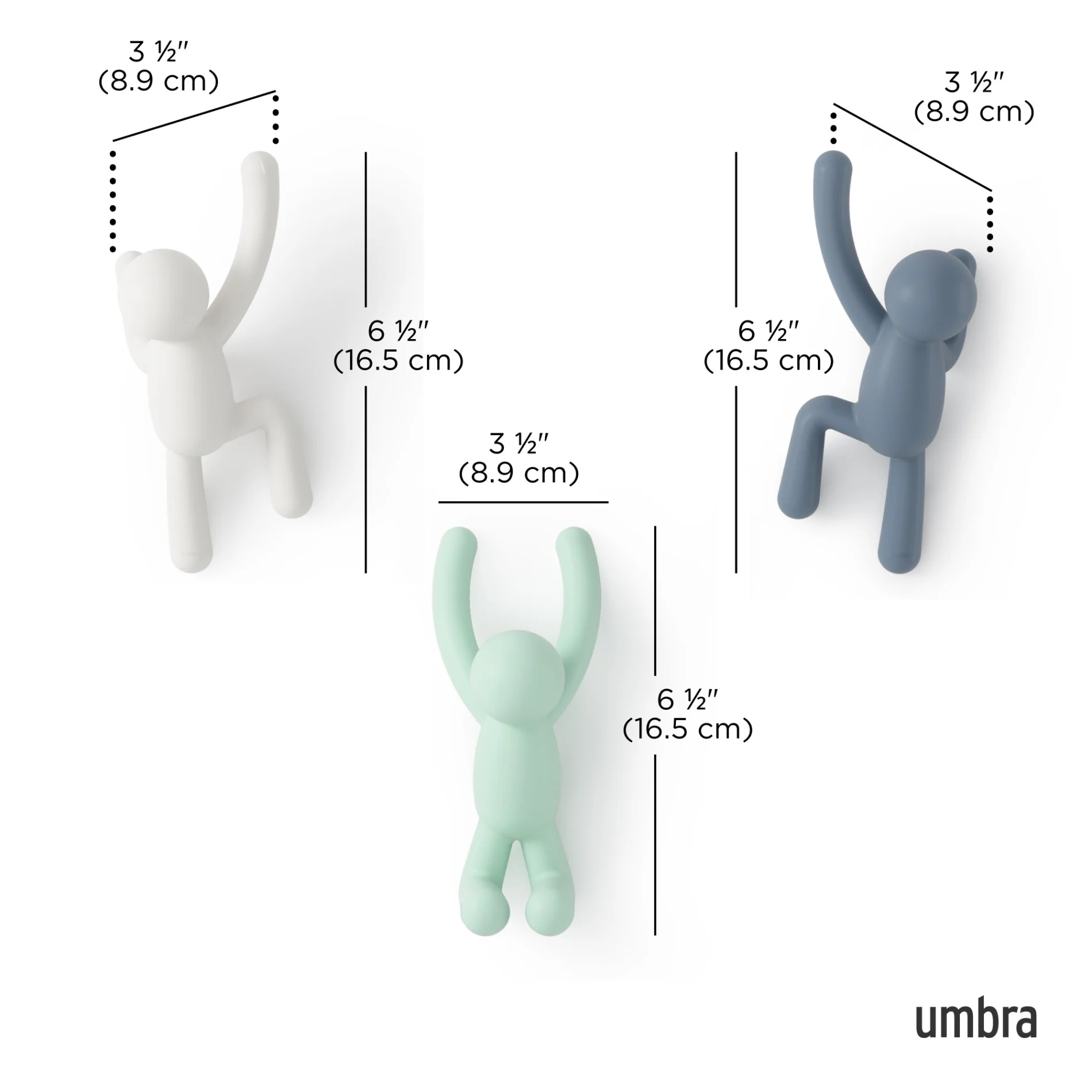 Buddy Wall Hooks, Set of 3 - Image 8
