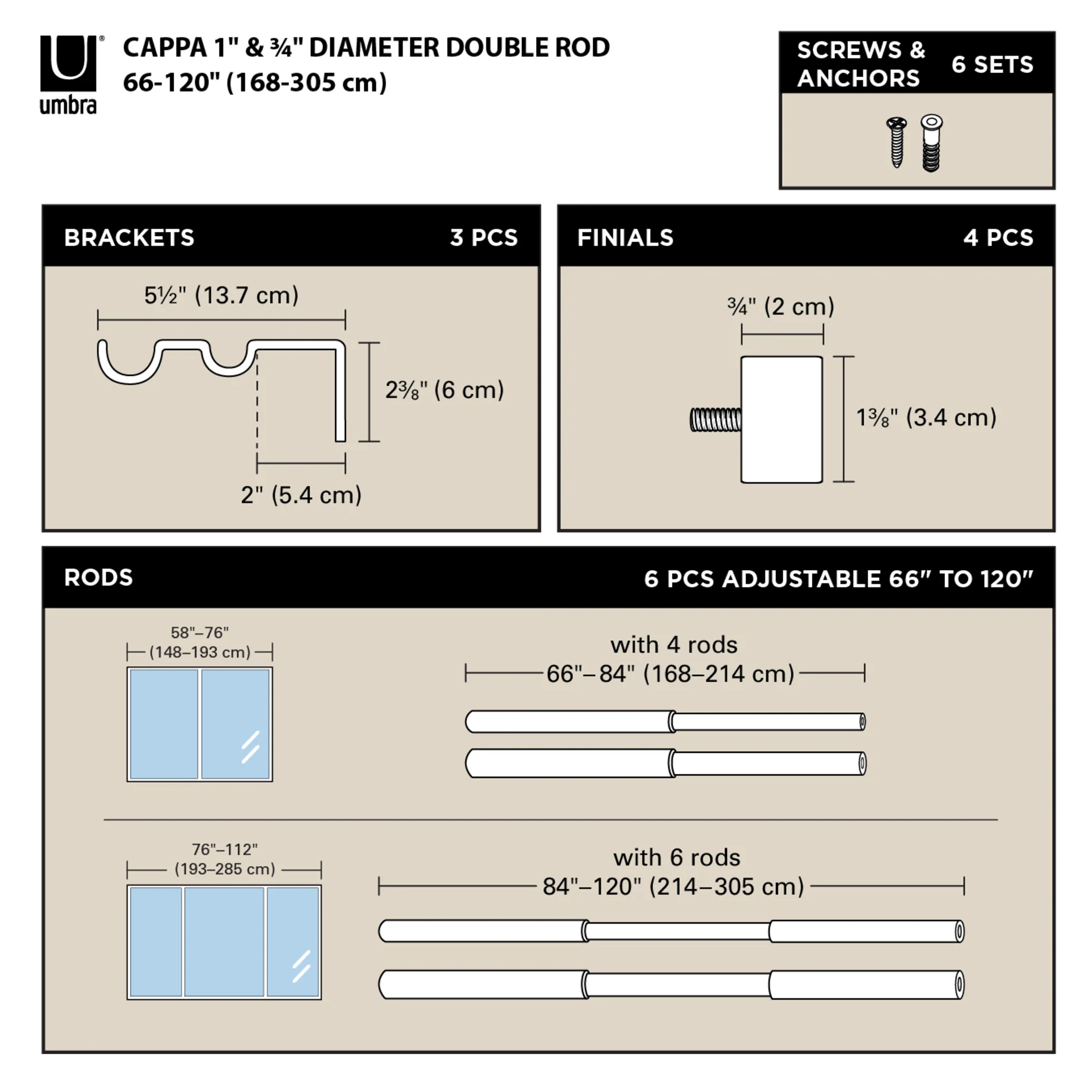 Cappa Double Curtain Rod - Image 15