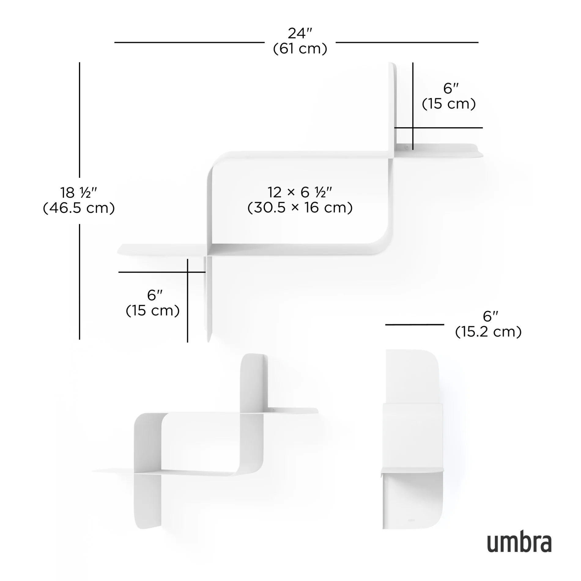 Montage Metal Wall Shelves, Set of 2 - Image 10