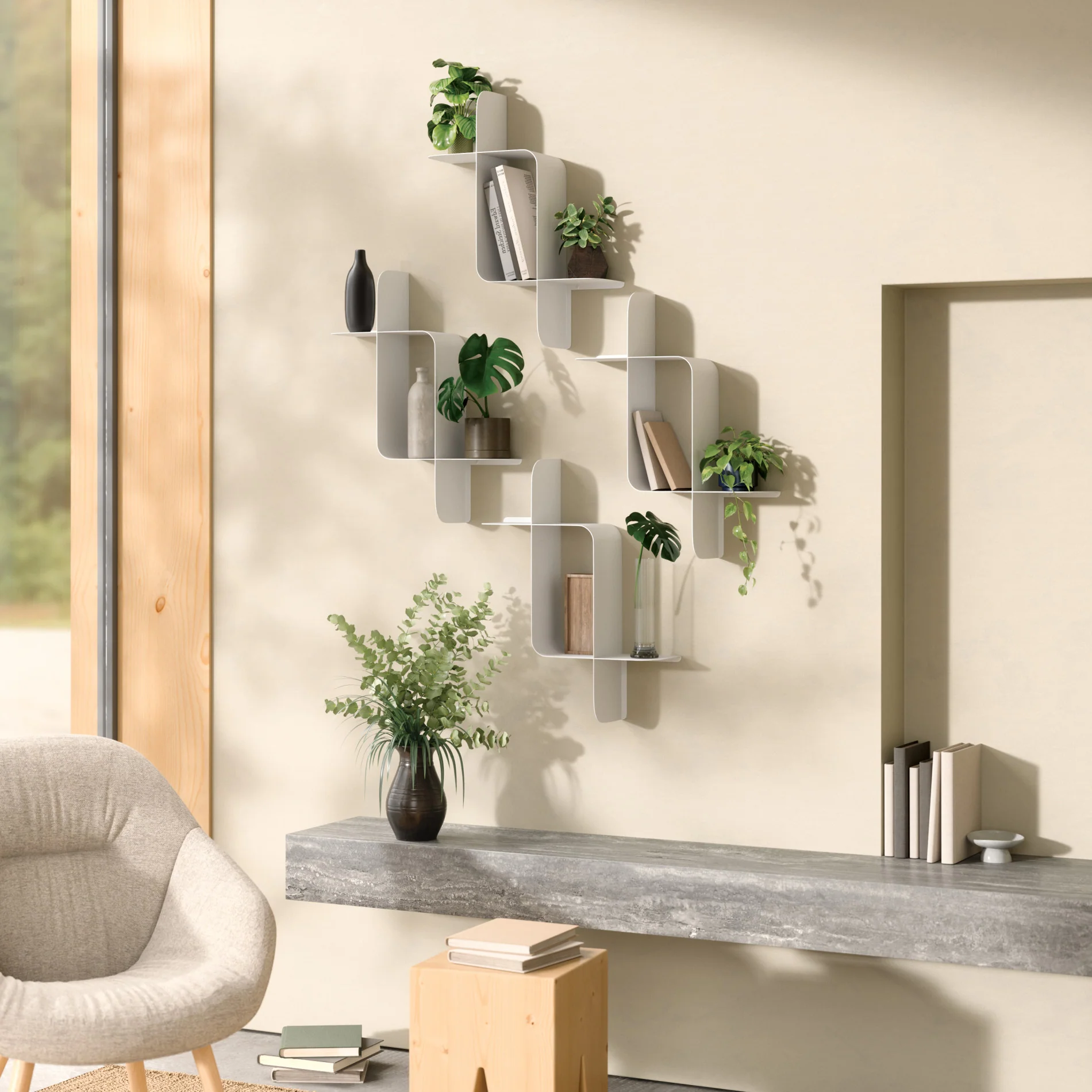 Montage Metal Wall Shelves, Set of 2 - Image 7