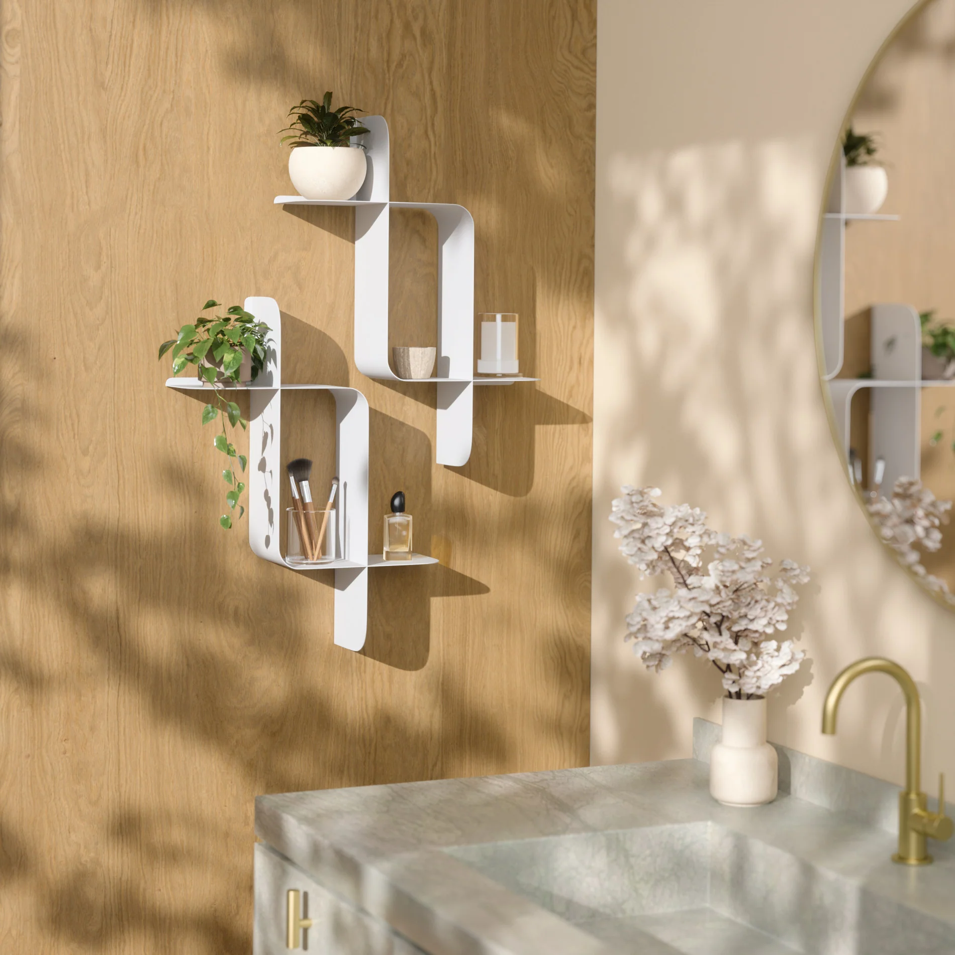 Montage Metal Wall Shelves, Set of 2 - Image 8