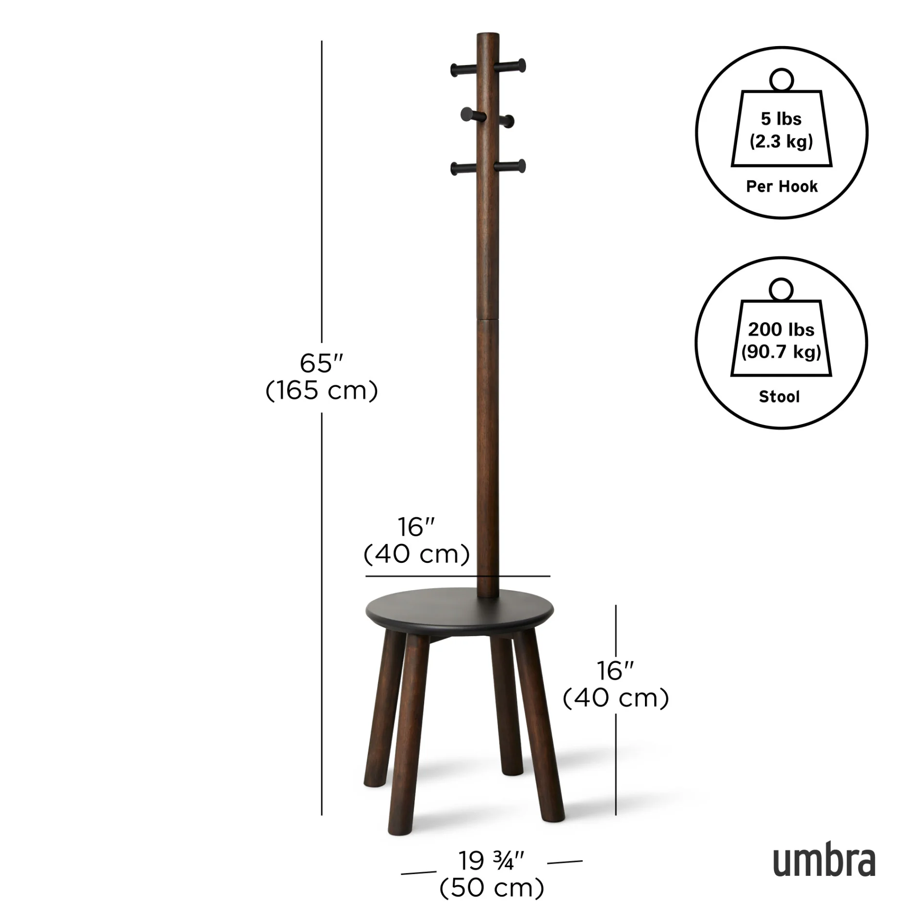 Pillar Stool and Coat Rack - Image 6