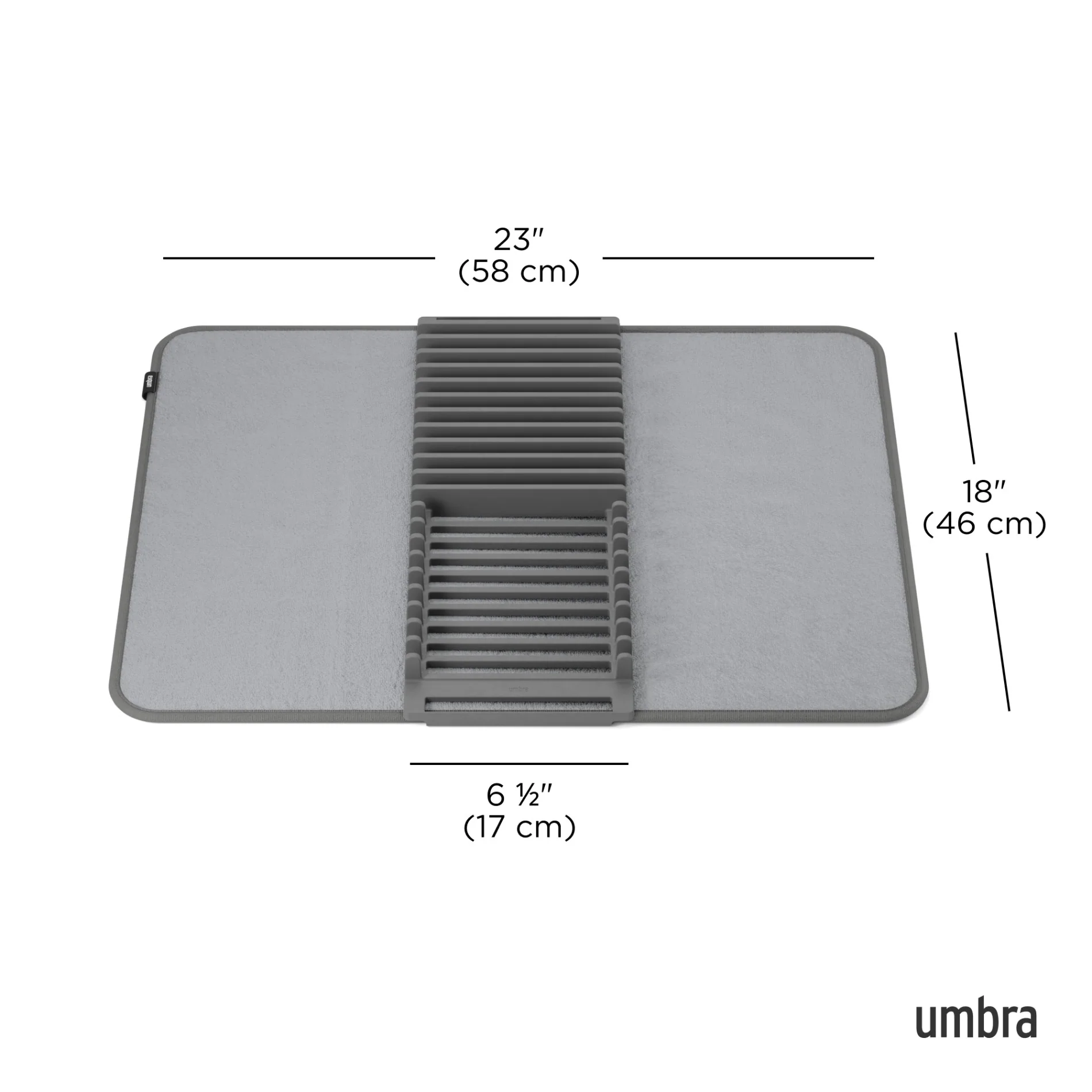 UDry Dish Drying Rack with Mat - Image 5